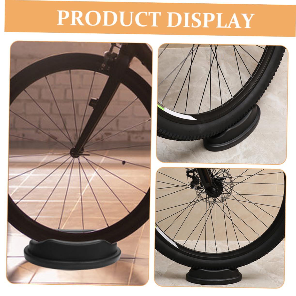 BESPORTBLE 4 Pack Mountain Bike Wheel Stabilizer Support Blocks - Bike Trainer Climbing Stand & Plastic Bike Mat for Indoor Cycling Training - Perfect for Home Gym, Exercise Bike Setup, and Cycling Workouts