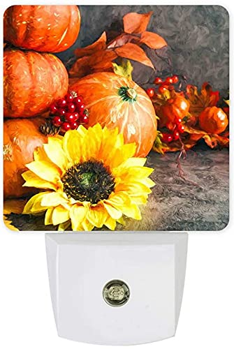 Vintage Yellow Parchment Map Brown North America Plate LED Night Light Plug-in - Auto Sensor Wall Lamp for Bedroom, Nursery, Hallway | Energy Saving Nightlight for Kids & Adults | Perfect Home Decor Gift Idea