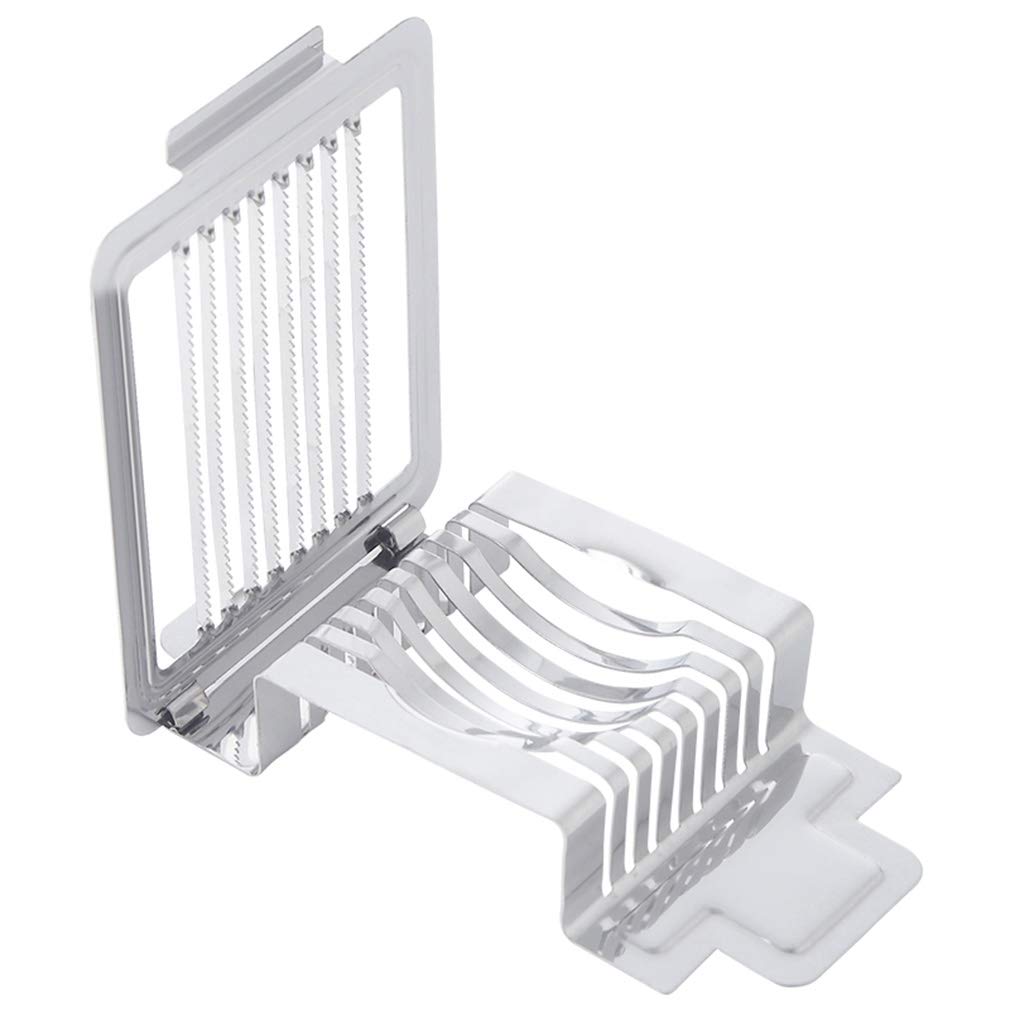 Stainless Steel Egg Slicer and Cutter - Multi-Function Kitchen Tool for Hard Boiled Eggs, Cheese, Fruits & Vegetables | Perfect for Salads, Sandwiches, Meal Prep & Party Platters