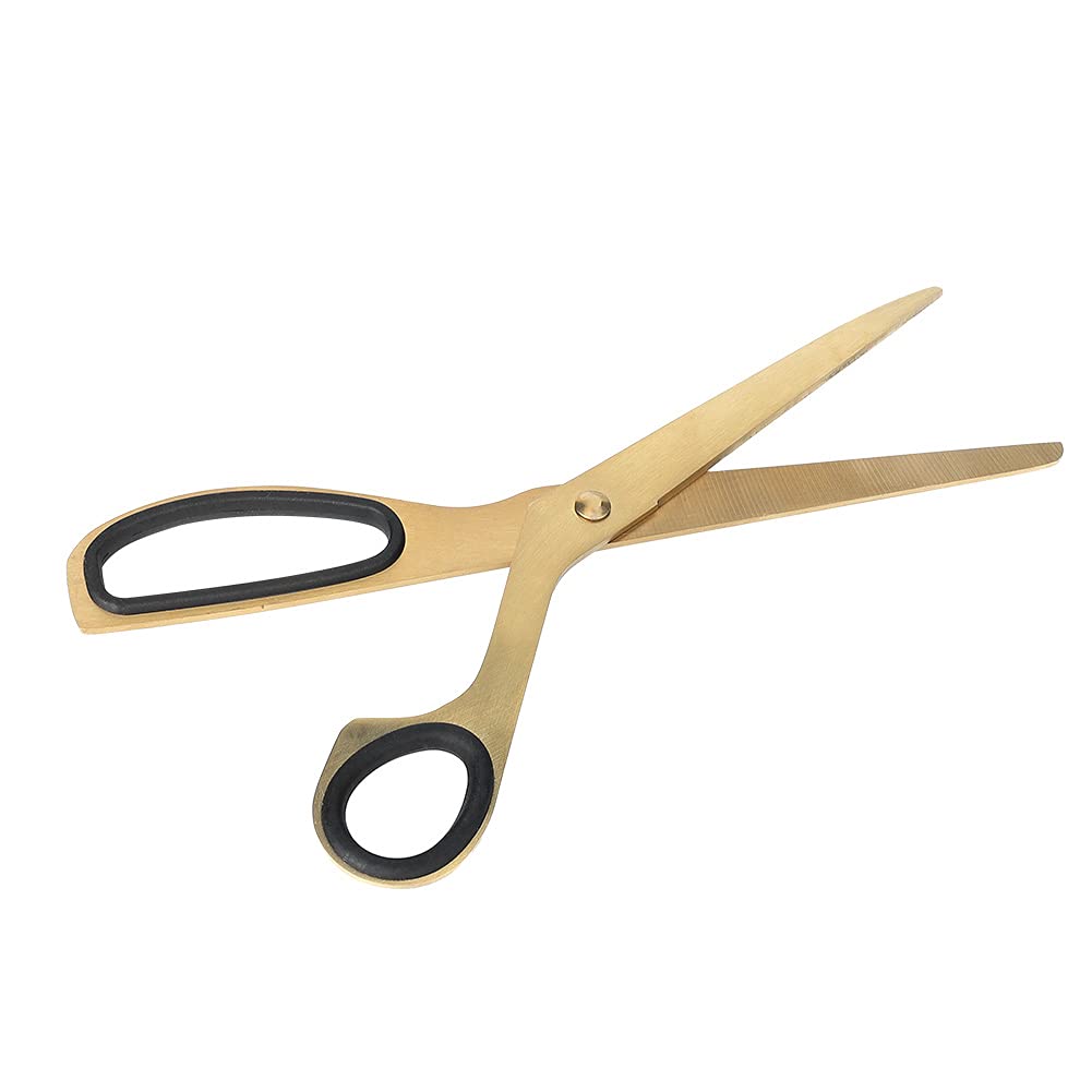 Premium Stainless Steel Golden Scissors for Office, Home & Crafting - Sharp Professional Shears for Paper, Fabric, DIY Projects & Gift Wrapping