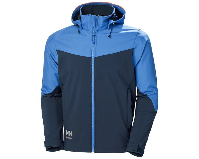 Helly Hansen Men's Oxford Hooded Softshell Jacket - Windproof & Water-Resistant Outdoor Jacket for Hiking, Camping & Everyday Wear