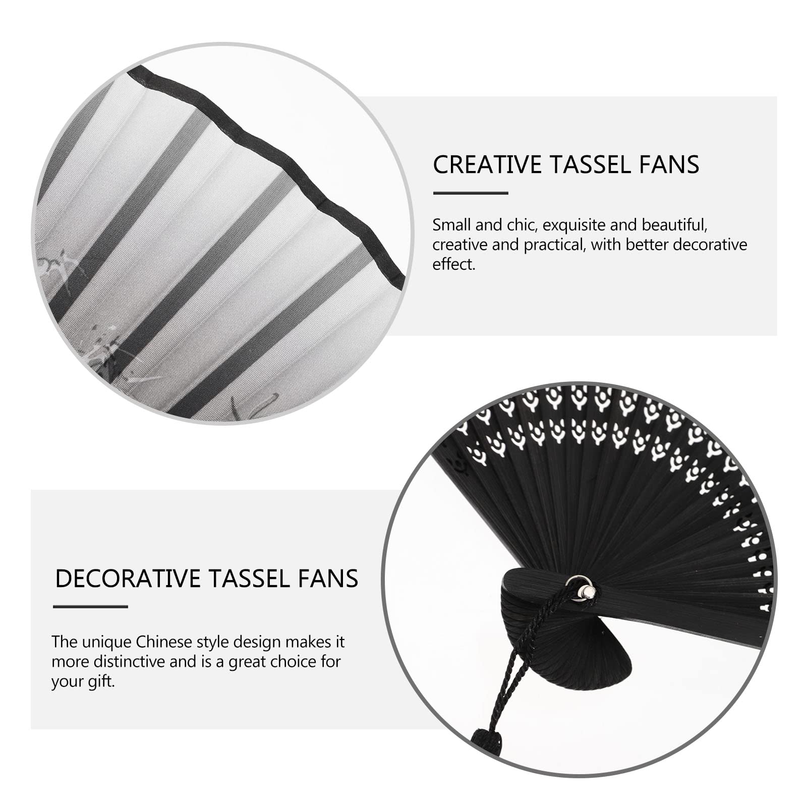LIOOBO Hand Fan Foldable - Exquisite Handmade Chinese Style Dancing Fan for Home Decor, Gifts & Performances - 1pc