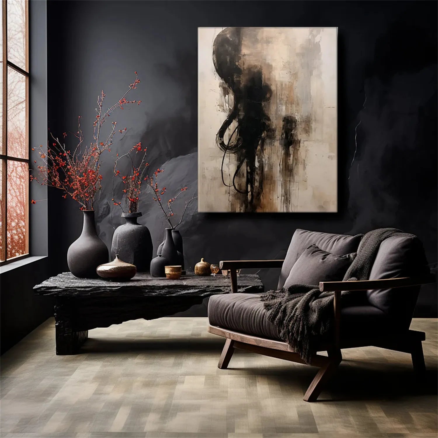 Abstract Painting #AB 168 - Modern Wall Art for Home & Office Decor | Perfect for Living Room, Bedroom, or Workspace