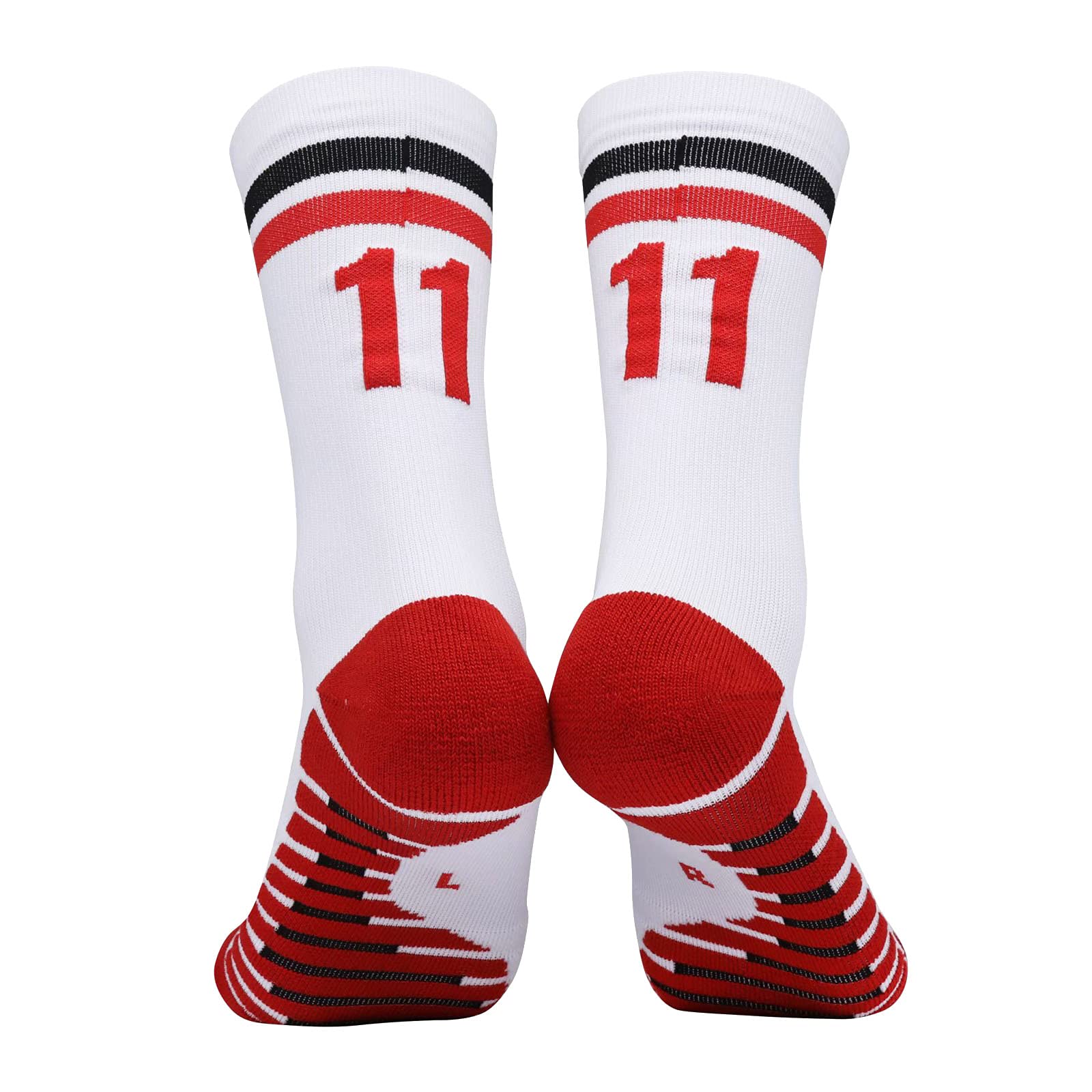 Men's Soccer Socks - Anti-Slip Cushioned Compression Socks for Football, Basketball & Running - Team Sports Performance Socks for Athletes - Perfect for Training, Matches & Gym Workouts