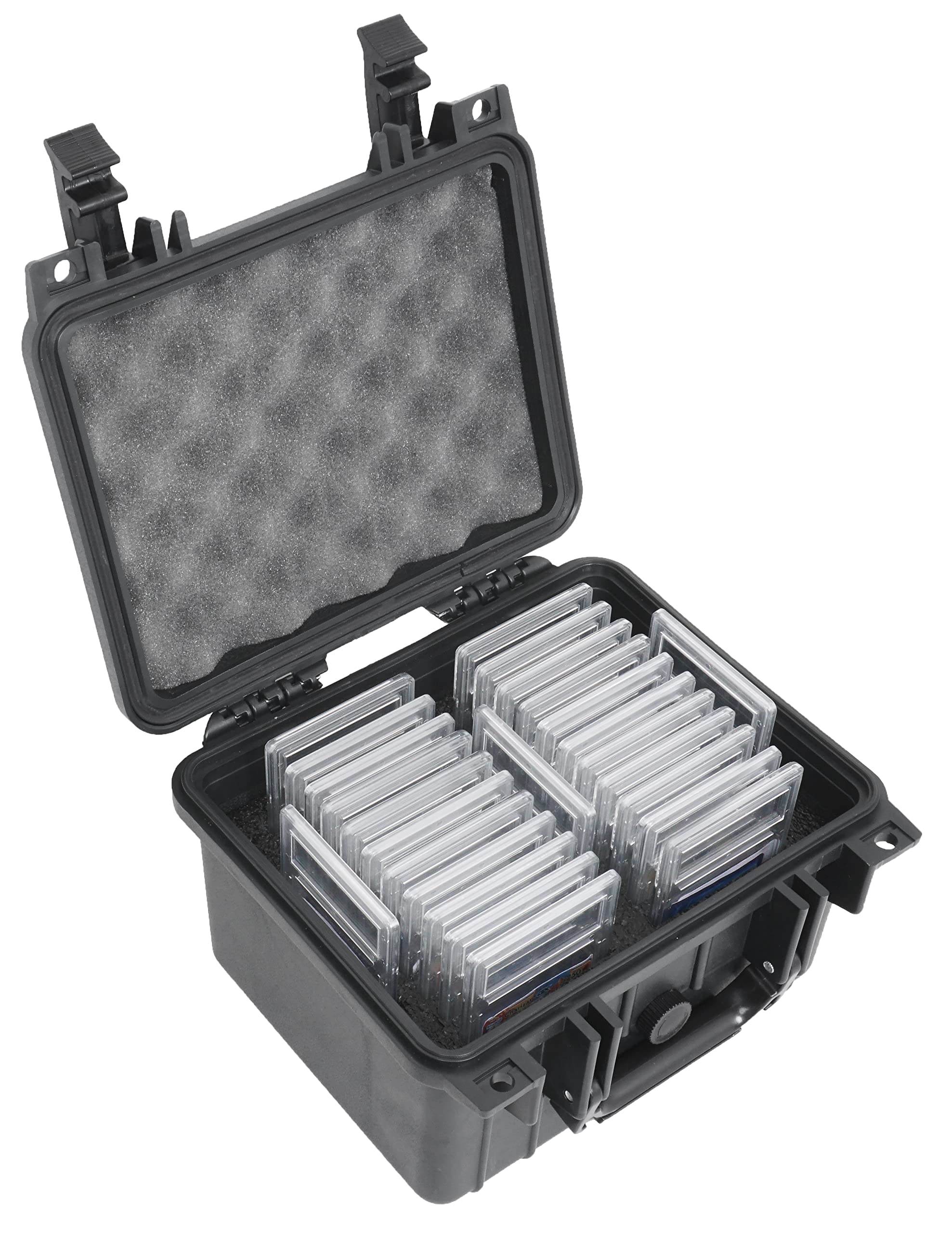 Case Club 25-41 Graded Card Slab Carrying Case - Secure Storage for PSA/BGS/FGS Graded Slabs - Collector Box for Sports & Trading Cards - Travel Holder for Slabs, Sleeves & Loose Cards - Perfect for Collectors, Conventions & Card Shows
