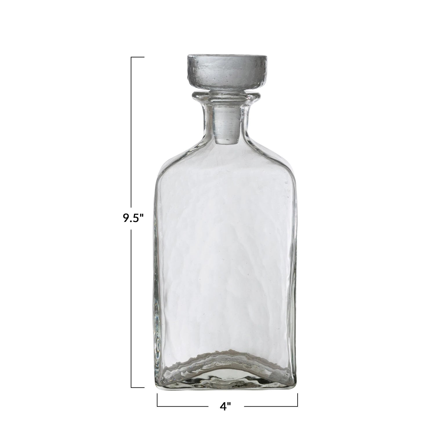 16oz Glass Decanter with Wooden Stand - Elegant Wine Decanter for Red Wine Aeration & Serving - Perfect for Home Bars, Dinner Parties & Gift Giving