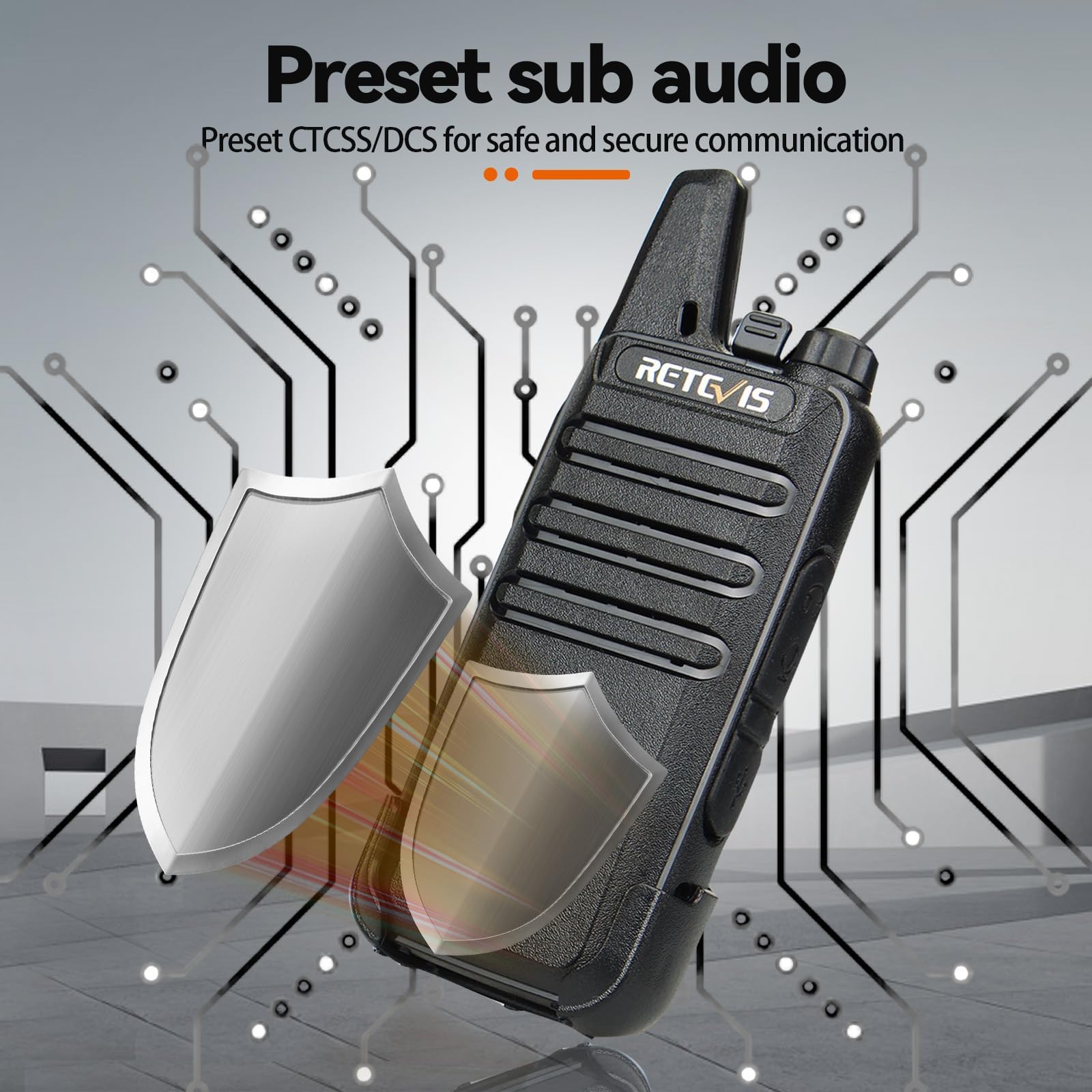 Retevis RT22 Walkie Talkie 2-Way Radio - 16 Channel FRS Long Range Rechargeable with VOX - Compact Design for Business, Camping, Farm, School & Warehouse Use - Perfect Communication Tool for Outdoor Adventures & Team Coordination (4 Pack)