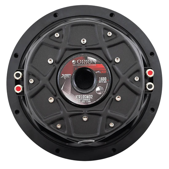 Orion XTR10 10-Inch Shallow Mount Car Subwoofer - Dual 2/4 Ohm Voice Coil, 400W RMS (1600W Peak) - Powerful Bass for Trucks, SUVs & Compact Cars - Perfect for Limited Space Installations
