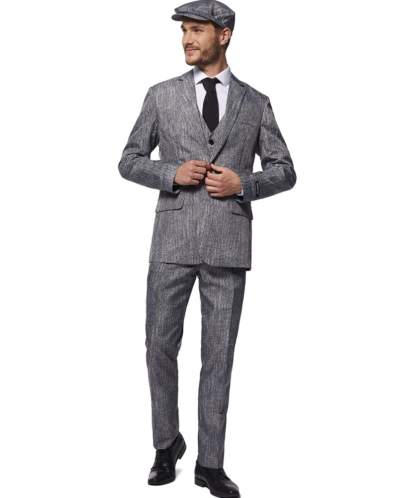 Vintage 1920s Gangster Suit - Classic 3-Piece Pinstripe Zoot Suit for Men - Perfect for Costume Parties, Halloween, and Themed Events