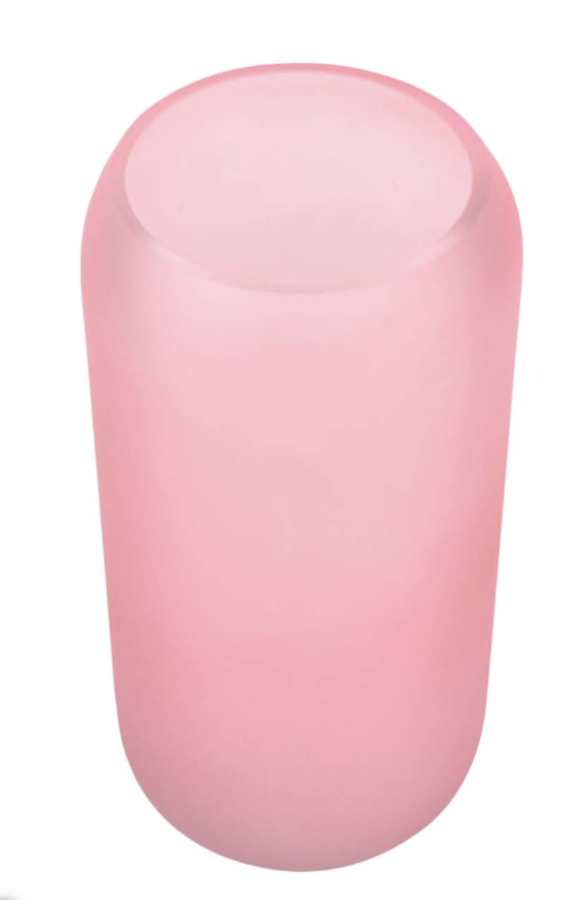 10in x 5in Light Pink Decorative Glass Vase - Elegant Home Decor for Centerpieces, Wedding Decorations & Floral Arrangements