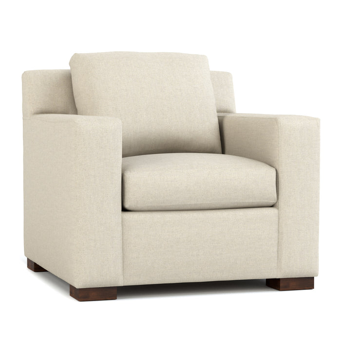 Keene Chair - Modern Accent Chair for Living Room, Bedroom & Office - Stylish Upholstered Armchair with Wooden Legs - Perfect for Relaxing, Reading & Decorating Your Home