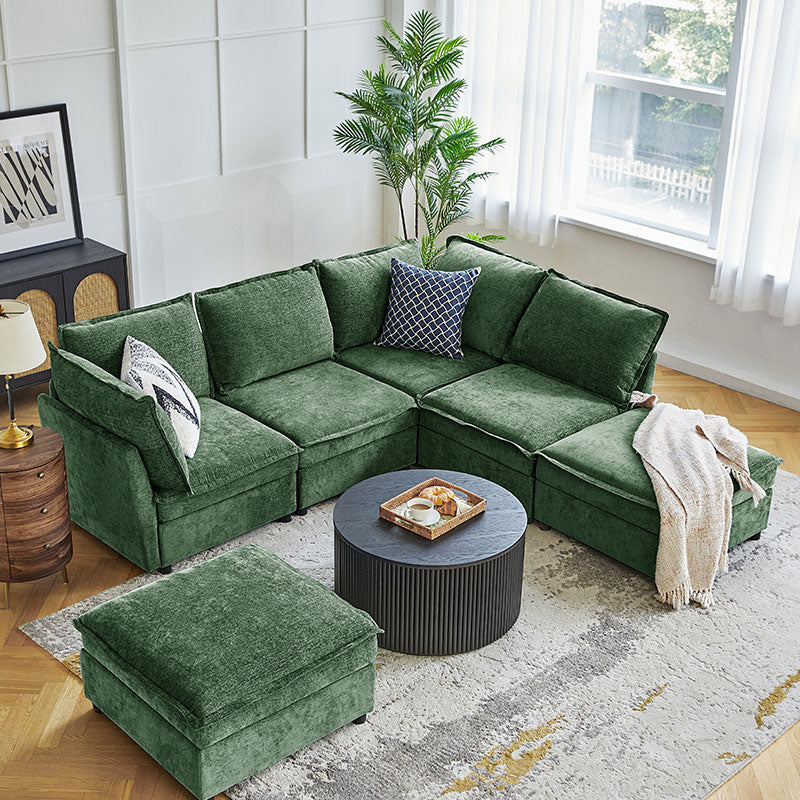 Harmetrix Oversized Soft Sectional Couch with Storage | Modern L-Shaped Sofa Bed with Hidden Compartment | Perfect for Living Room, Family Room & Small Spaces