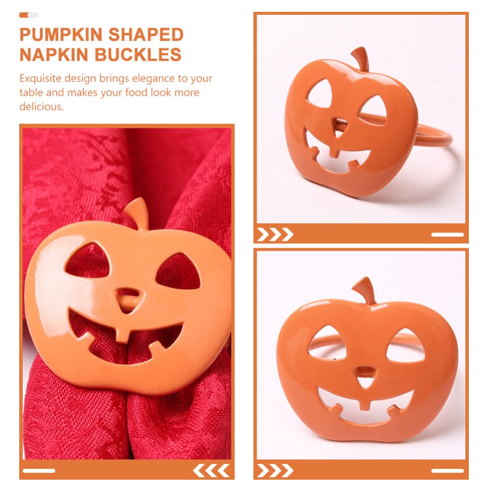 ABOOFAN Set of 12 Halloween Pumpkin Napkin Rings - Orange Thanksgiving Dinner Table Decor for Weddings, Parties & Family Gatherings - Perfect for Fall Festive Table Settings