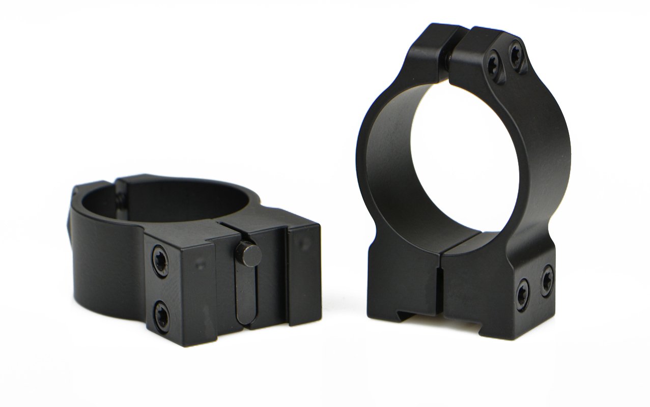 Warne 40mm Permanent Ring Mounts for Tikka T3 & 595 - 30mm Medium Height Matte Black Scope Mounts - Perfect for Whitetail Hunting & Precision Shooting
