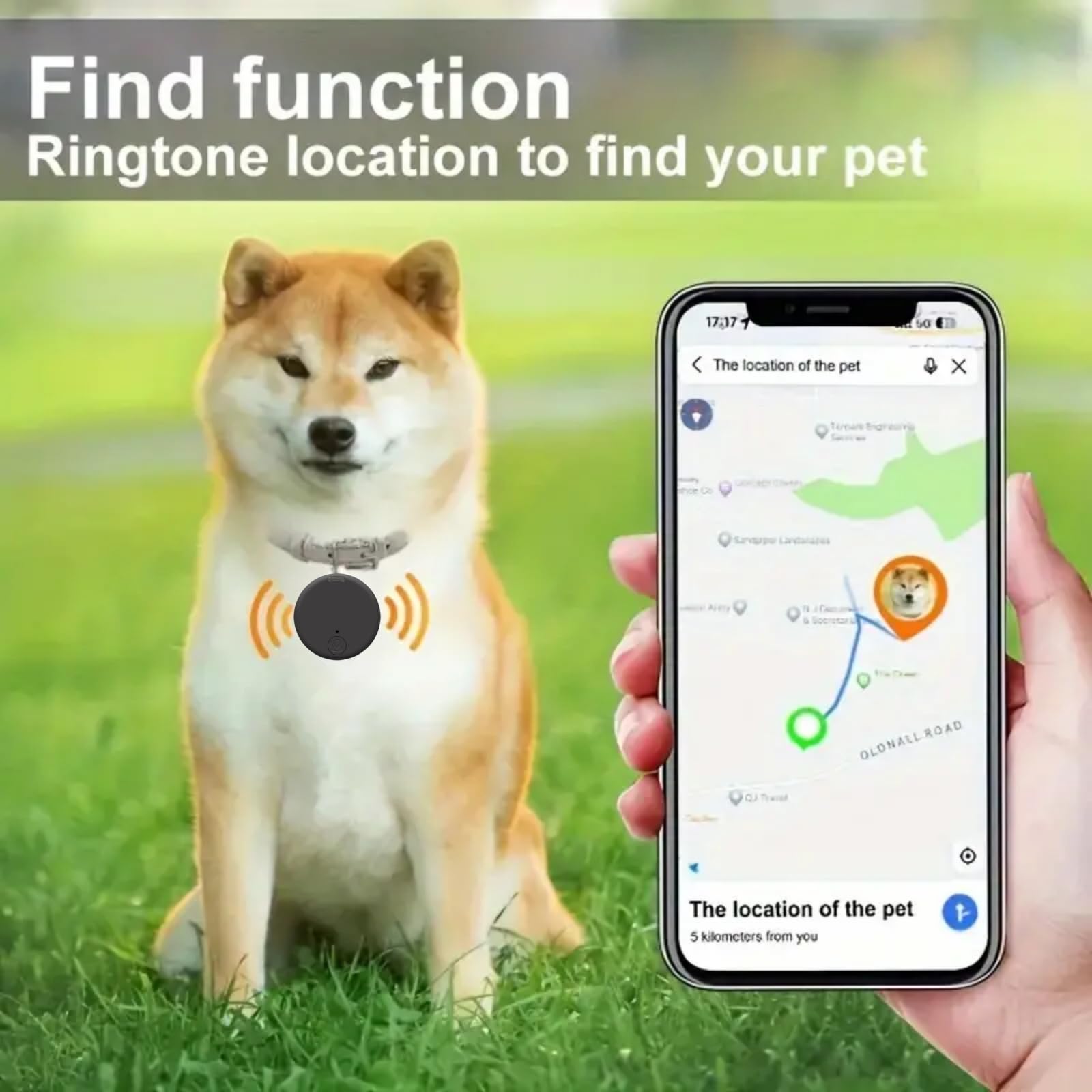 Mini Magnetic GPS Tracker for Vehicles & Pets - Portable Anti-Lost Car Tracking Device with Strong Magnet - Worldwide Real-Time Location System (Pink) - Perfect for Vehicle Security & Pet Safety
