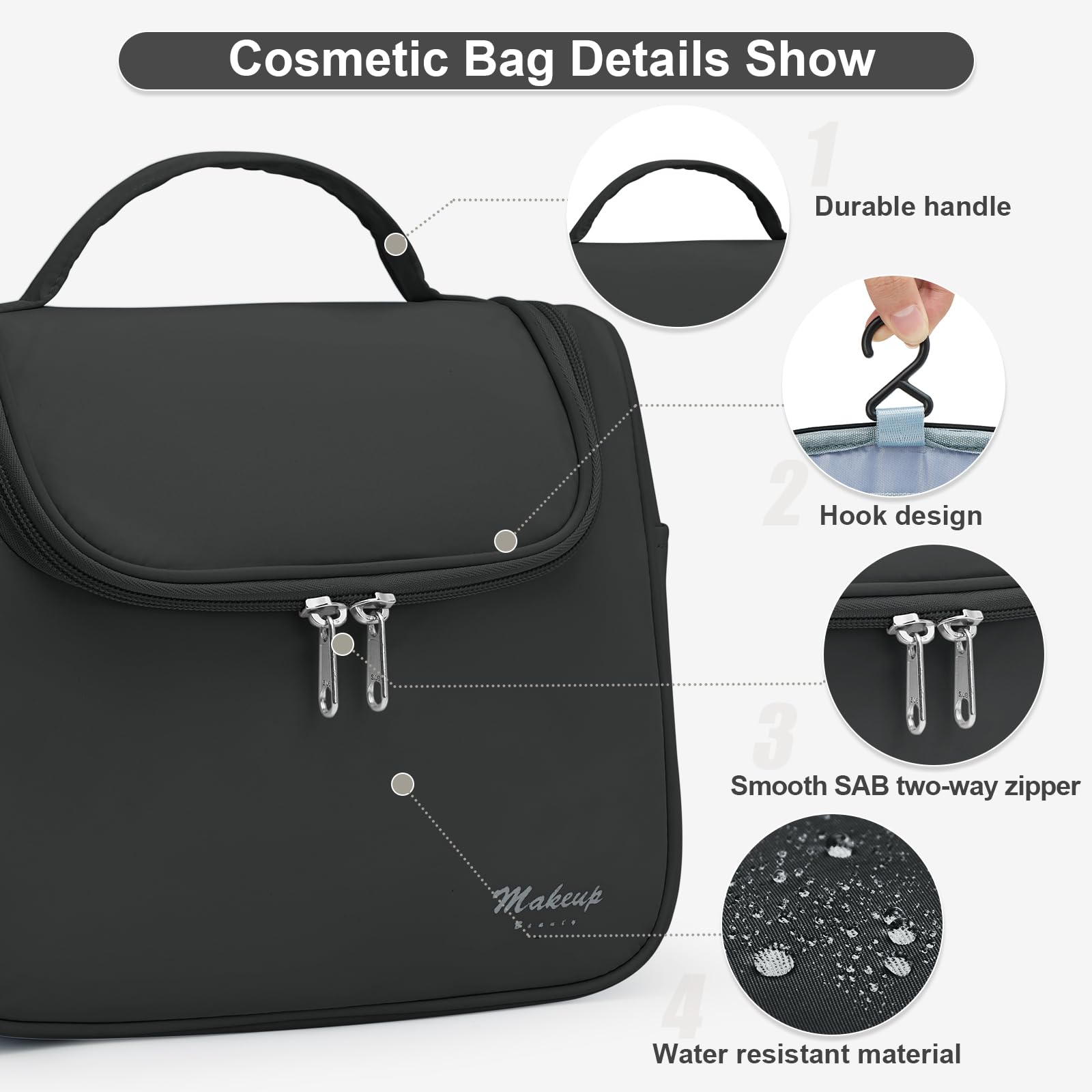 Waterproof Travel Toiletry Bag for Women - Large Cosmetic Organizer for Travel Essentials