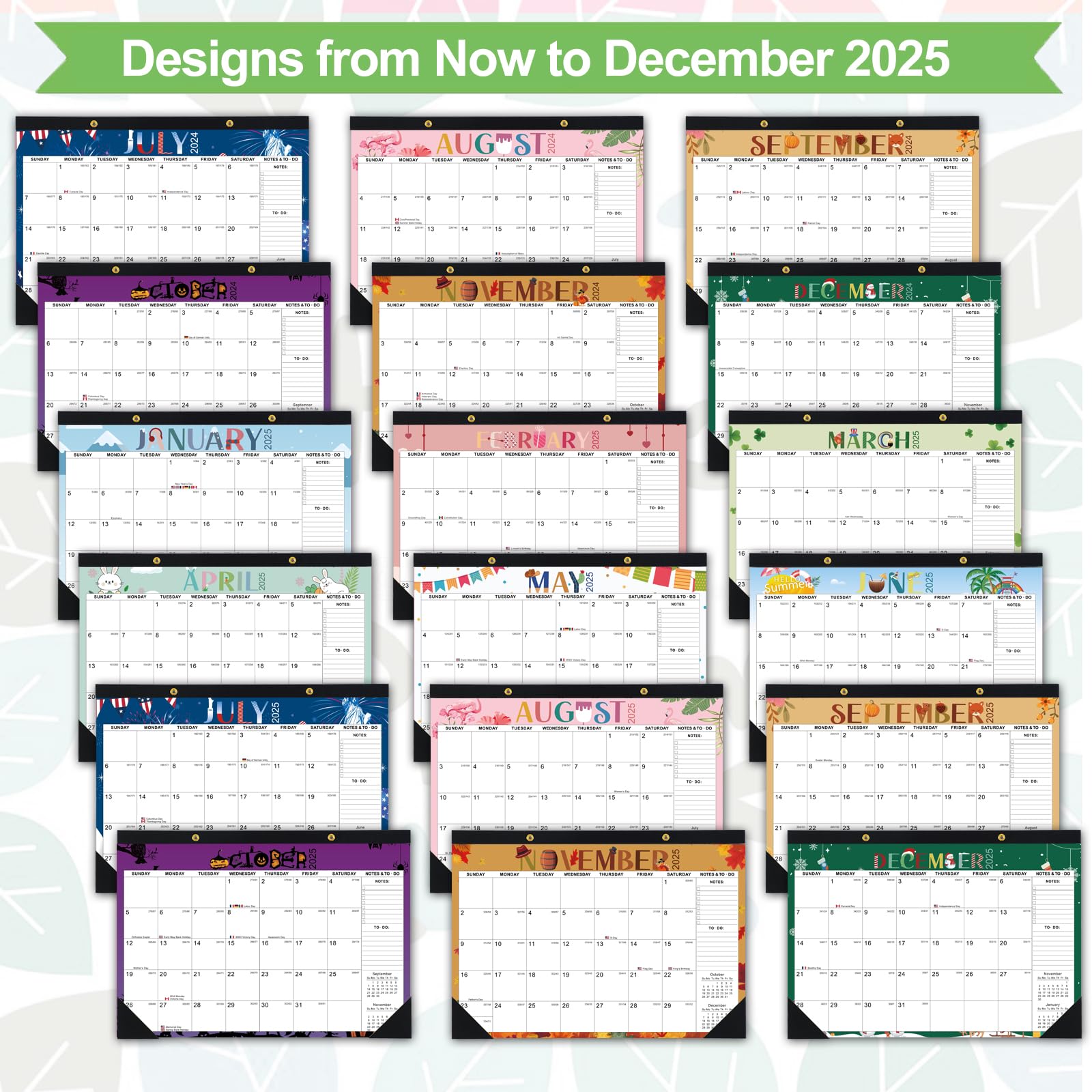 2025 Desk Calendar - Monthly Themed Desktop & Wall Planner (Now - Dec 2025) | 17