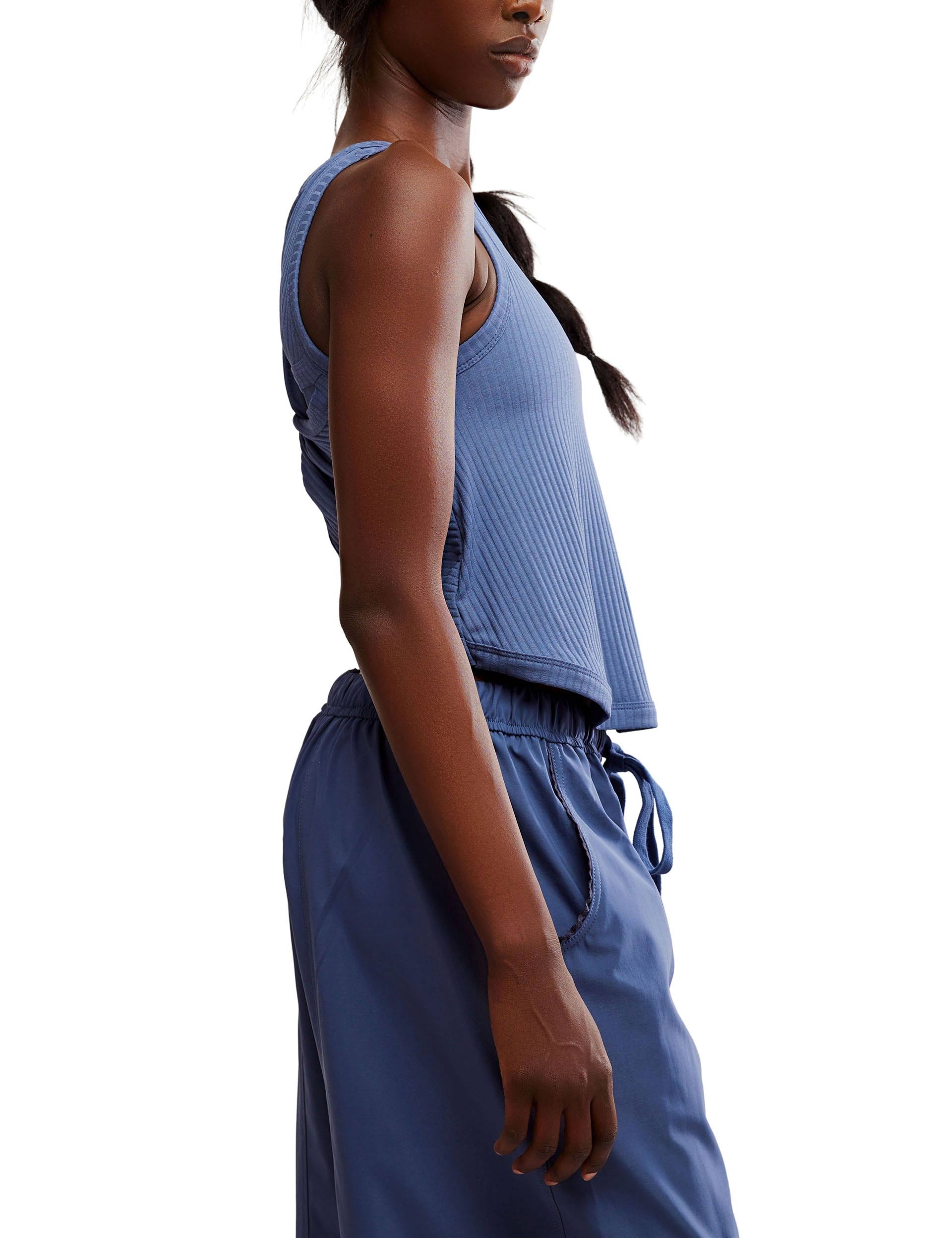 Comeback Tank Top - Blue Indigo | Women's Casual & Workout T-Shirt for Gym, Yoga, and Everyday Wear