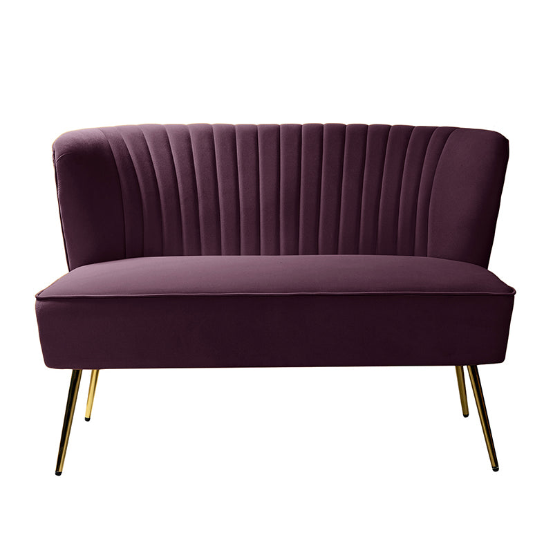 Bariana Velvet Loveseat - Soft & Luxurious Small Couch for Living Room, Bedroom, or Office - Perfect for Cozy Seating & Home Decor