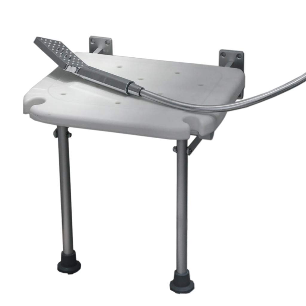 FXLYMR Wall Mounted Shower Seat - Foldable Shower Chair for Seniors, Disabled & Pregnant Women - Heavy Duty Bath Bench Supports 180kg/400lbs - Ideal for Elderly Safety & Accessible Bathroom Use