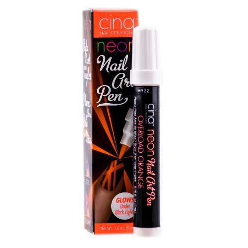 Cinapro Nail Art Pen - Overload Orange Professional Nail Polish Marker for DIY Nail Designs, French Tips & Creative Nail Art - Perfect for Home Manicures, Salon Use & Gift Giving