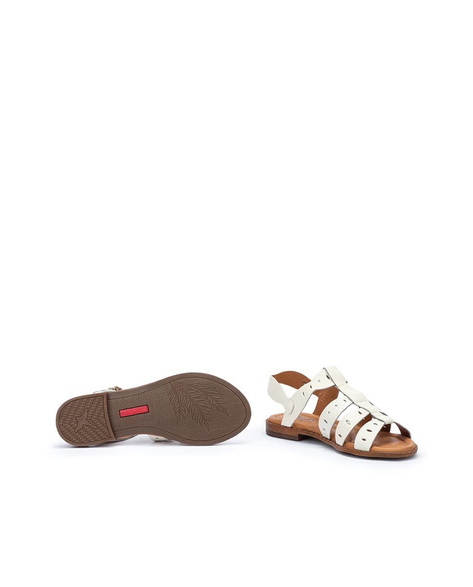 PIKOLINOS Women's Leather Flat Sandals - Comfortable Algar Style for Casual Wear, Beach & Summer Outfits