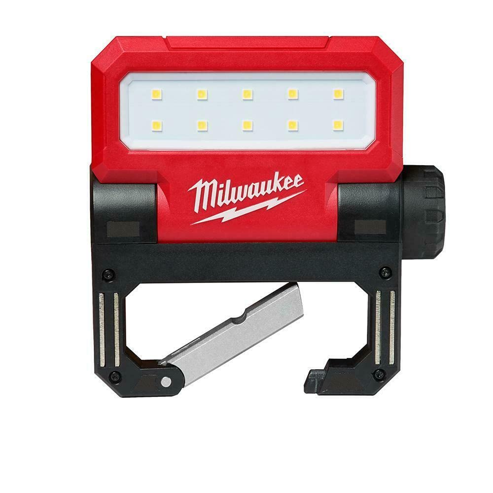 Milwaukee 2114-21 USB Rechargeable Rover Pivoting Flood Light Kit - 1000 Lumens, Adjustable Head, Job Site & Emergency Lighting for Construction, Camping, Power Outages