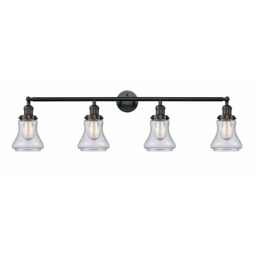 Franklin Restoration Collection 4-Light Bathroom Vanity Fixture in Black - Modern Elegance for Bathroom & Powder Room Lighting