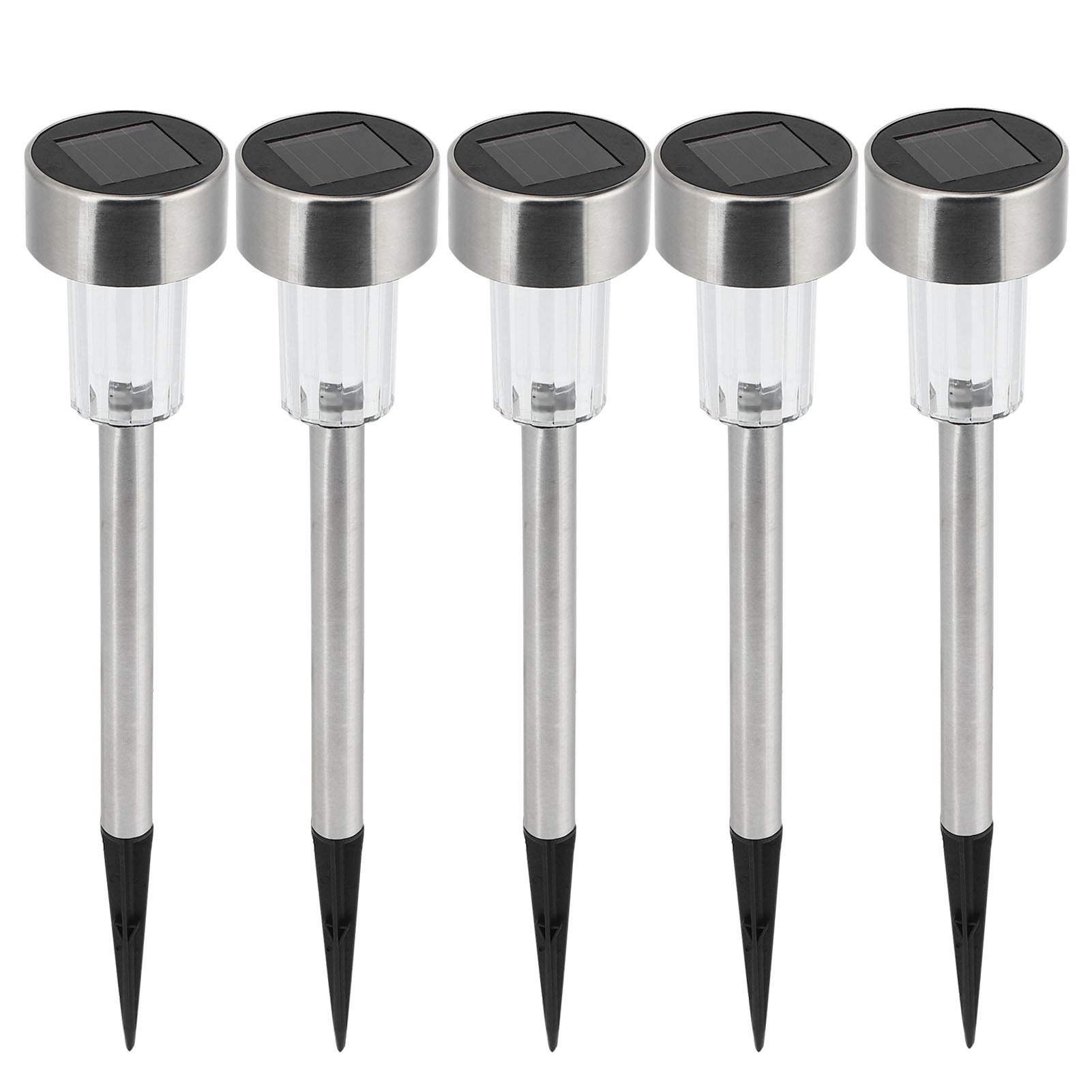 5pcs Solar Pathway Lights - Waterproof LED Landscape Lights with Stainless Steel Design for Garden, Yard & Walkway | Outdoor Solar Lighting for Pathways, Driveways & Patio Decor
