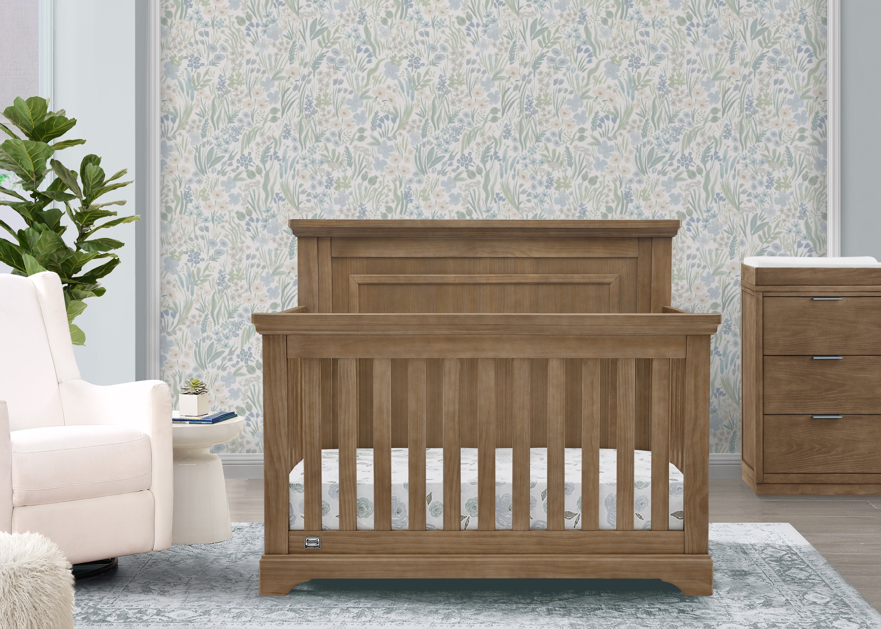 Paloma 4-in-1 Convertible Baby Crib - Toddler Bed, Daybed & Full-Size Bed - Modern Nursery Furniture for Boys & Girls - Perfect for Newborns to Teens Bedroom