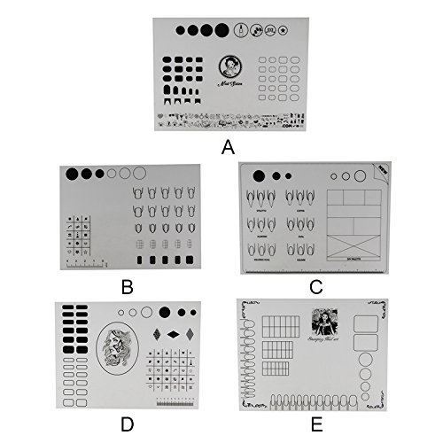Silicone Nail Art Stamping Mat - Reusable Nail Stamping Reverse Mat for Decals & Designs | Professional Nail Art Tool for DIY Manicures, Salon Use & Nail Workshops