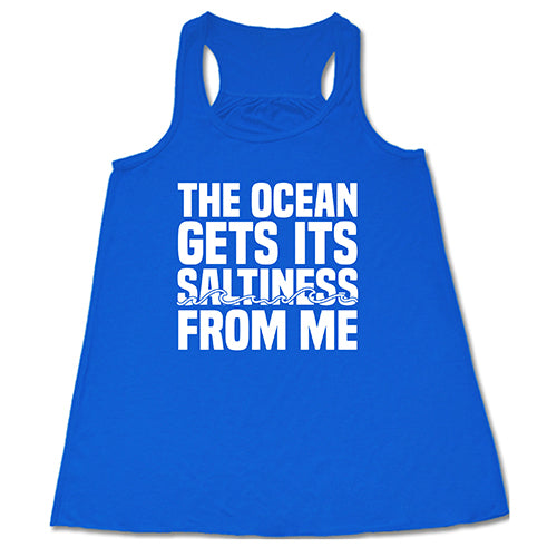 Funny Ocean Saltiness Quote T-Shirt - Humorous Science Tee for Beach Lovers & Ocean Enthusiasts - Perfect for Surfing, Vacations & Marine Biology Fans