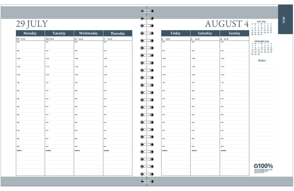 House of Doolittle 2024-2025 Weekly & Monthly Academic Planner - Dotted Hard Cover, 7