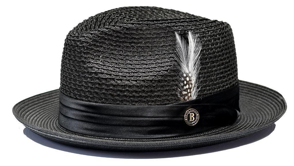 Stylish Black Fedora Braided Straw Hat for Women - Summer Beach Sun Hat with Wide Brim - Perfect for Outdoor Activities, Vacations, and Fashion Accessories