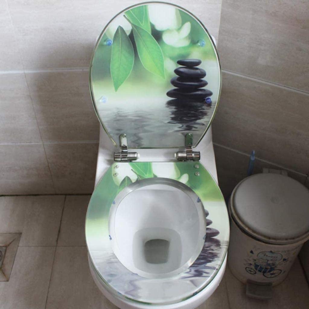 Antibacterial Polyester Resin Coated Universal UV Toilet Seat - Soft Close, Easy Installation for Bathroom, Home & Office Use