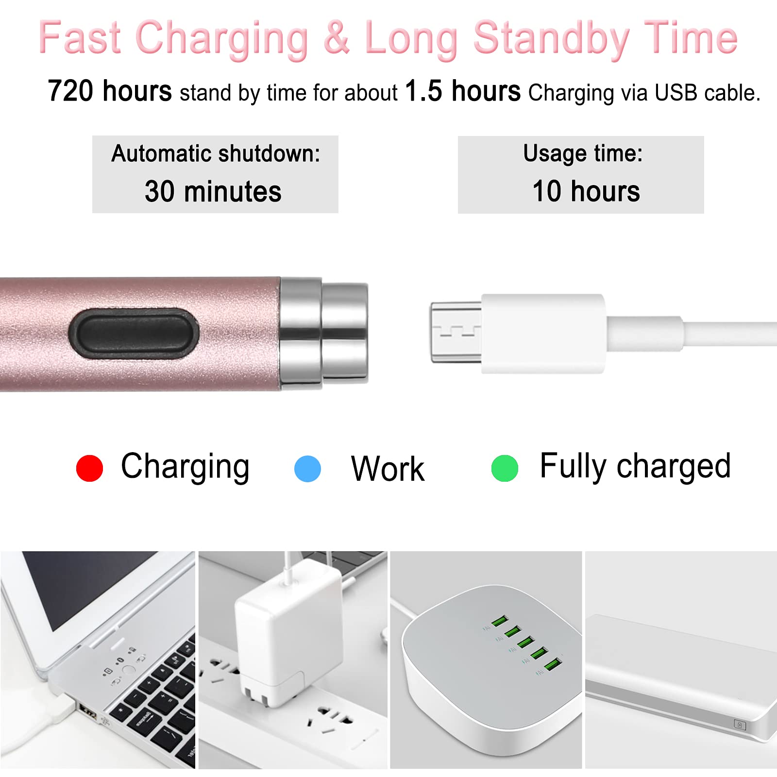 Premium Active Stylus Pen for Touch Screens - Compatible with Apple iPhone, iPad & Android Tablets - Perfect for Digital Drawing, Note Taking & Handwriting on Smartphones & Tablets (Pink) - Ideal for Artists, Students & Professionals