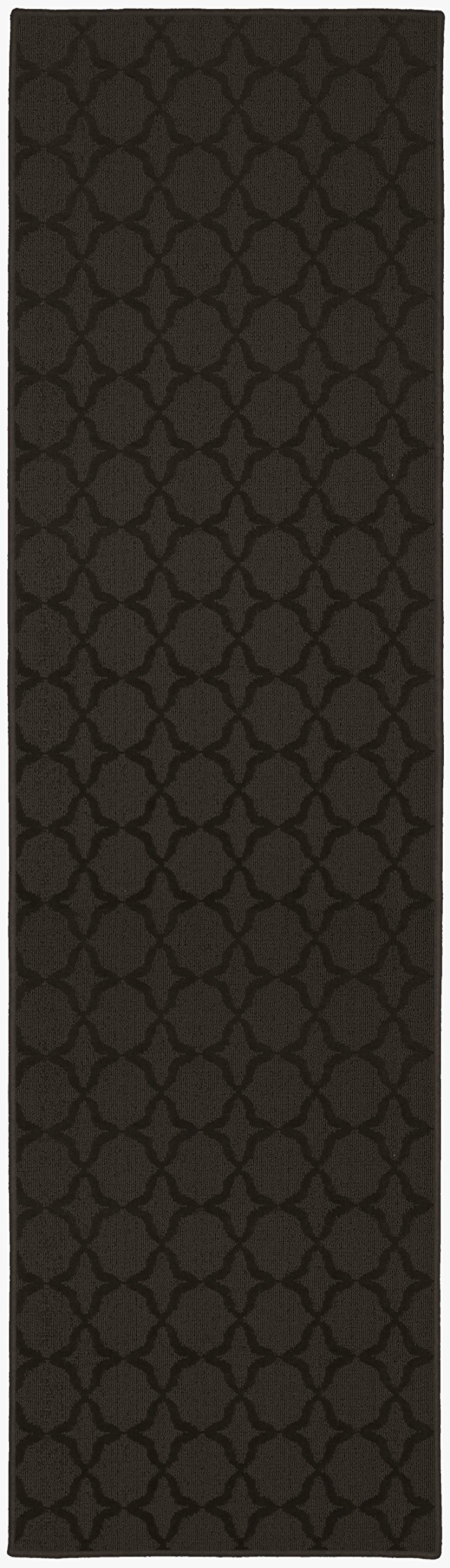 Garland Rug Sparta Area Rug 3x8 Feet Mocha Brown - Soft Non-Slip Living Room Rug for Bedroom, Dining Room & Home Decor