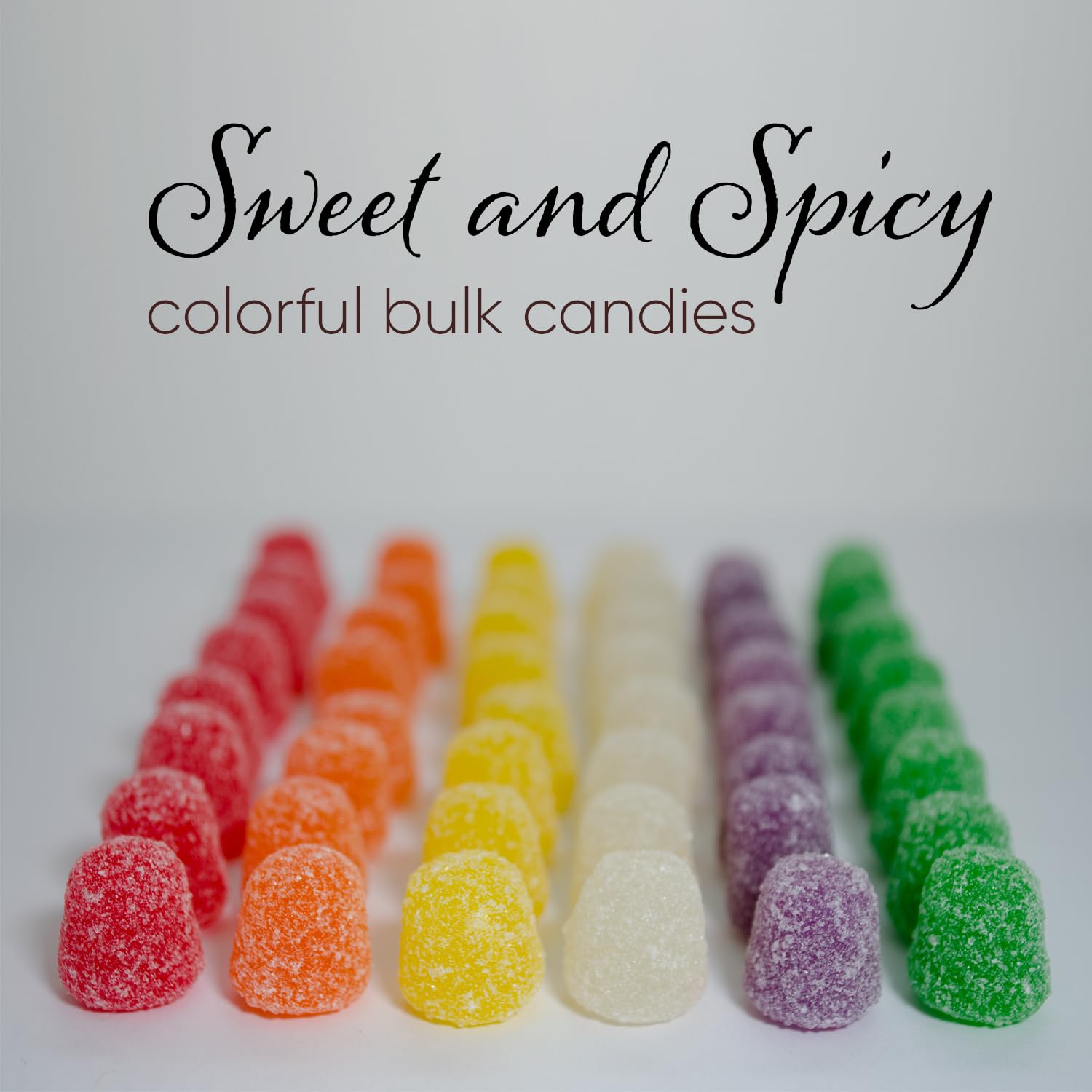 Bulk Spice Candy Gum Drops - 2 Pounds Assorted Fruit Flavored Jelly Candy - Sweet & Spicy Drops for Christmas Tree Decorations, Holiday Parties, Office Snacks & Gift Baskets