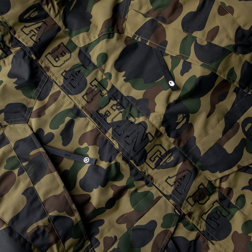 BAPE 1st Camo Snowboard Jacket - Green Waterproof Winter Jacket for Men | Skiing, Snowboarding & Outdoor Winter Sports