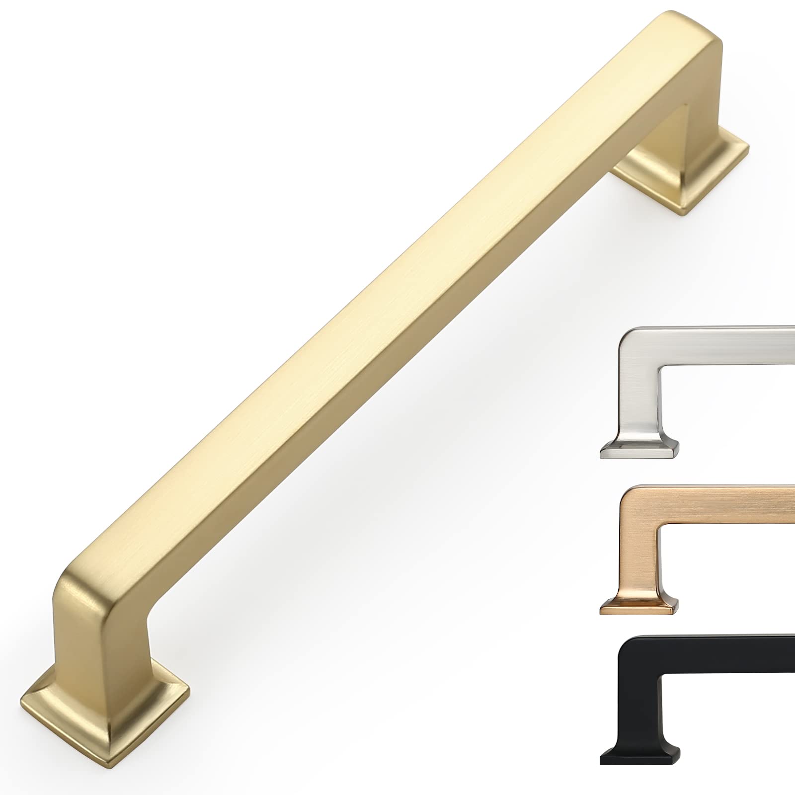 5 Inch 20 Pack Brushed Brass Cabinet Pulls - Stylish Kitchen Cabinet Handles & Cupboard Hardware in Gold for Modern Cabinets, Drawers, and Furniture