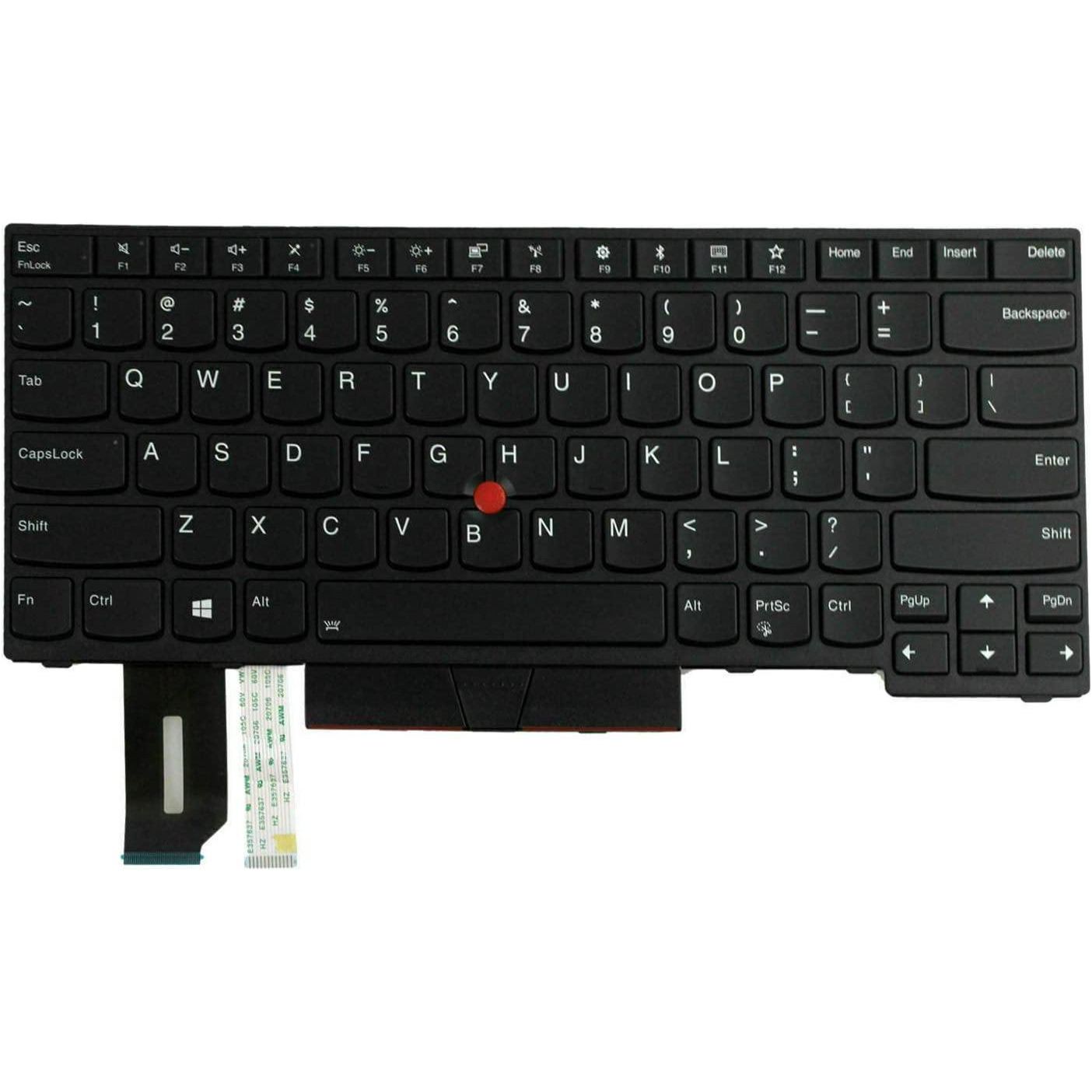 Original Lenovo ThinkPad E480 E485 E490 E495 L380 L390 L480 T480S T490 T495 US English Non-Backlit Keyboard Replacement - Compatible with Multiple ThinkPad Models for Office & Remote Work