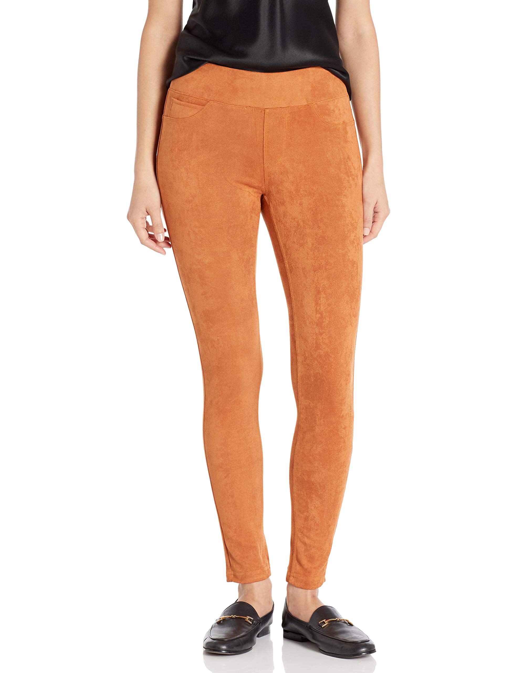 Lola Jeans Women's Janice Suede Pants - High Waisted Stretch Skinny Pants for Women, Soft Faux Suede Leggings, Comfortable & Stylish for Casual Wear, Office, Night Out & Fall Fashion