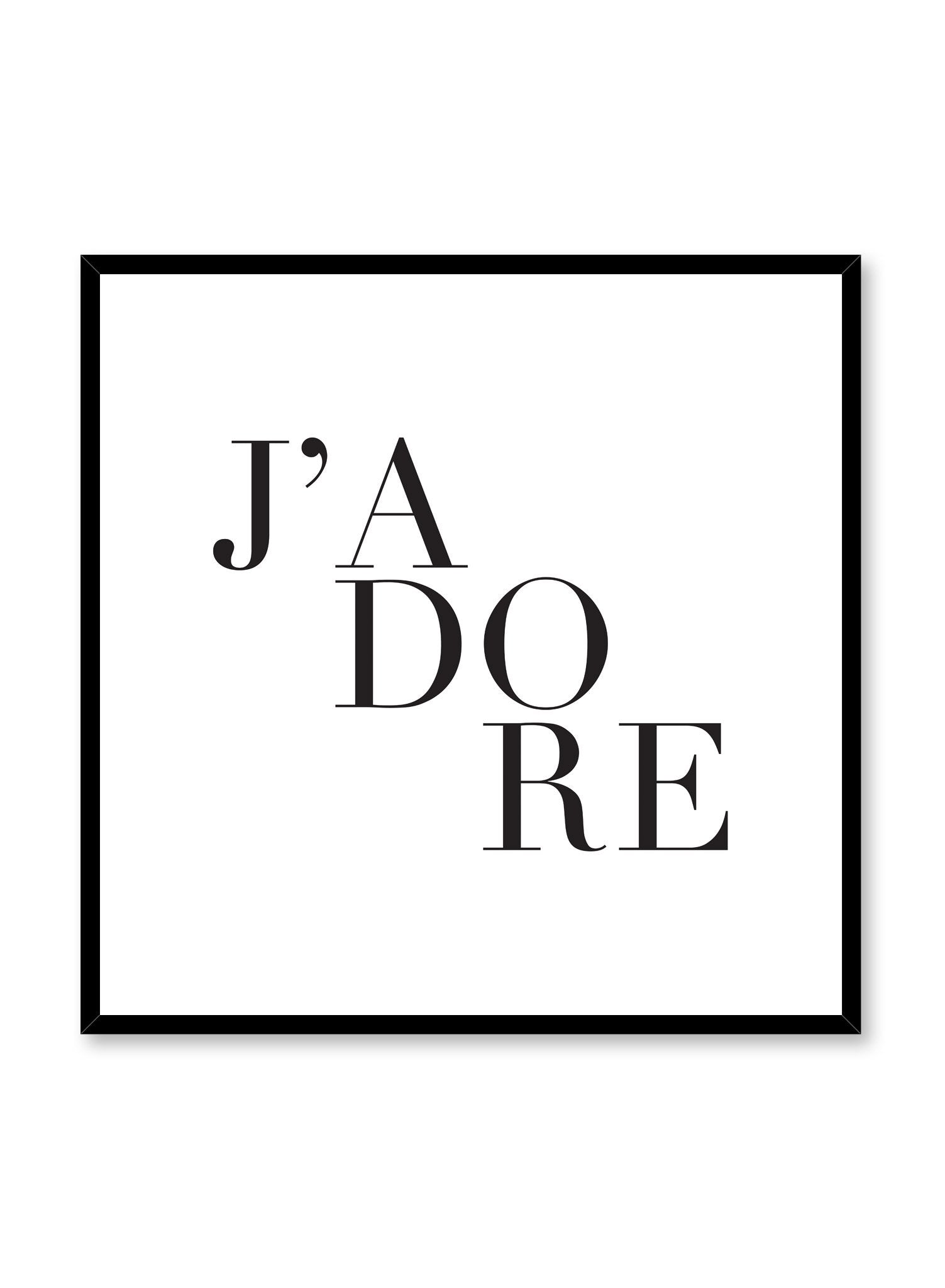 J Adore Poster - Elegant French-Inspired Wall Art for Home & Office Decor - Perfect for Living Room, Bedroom, or Gift Giving