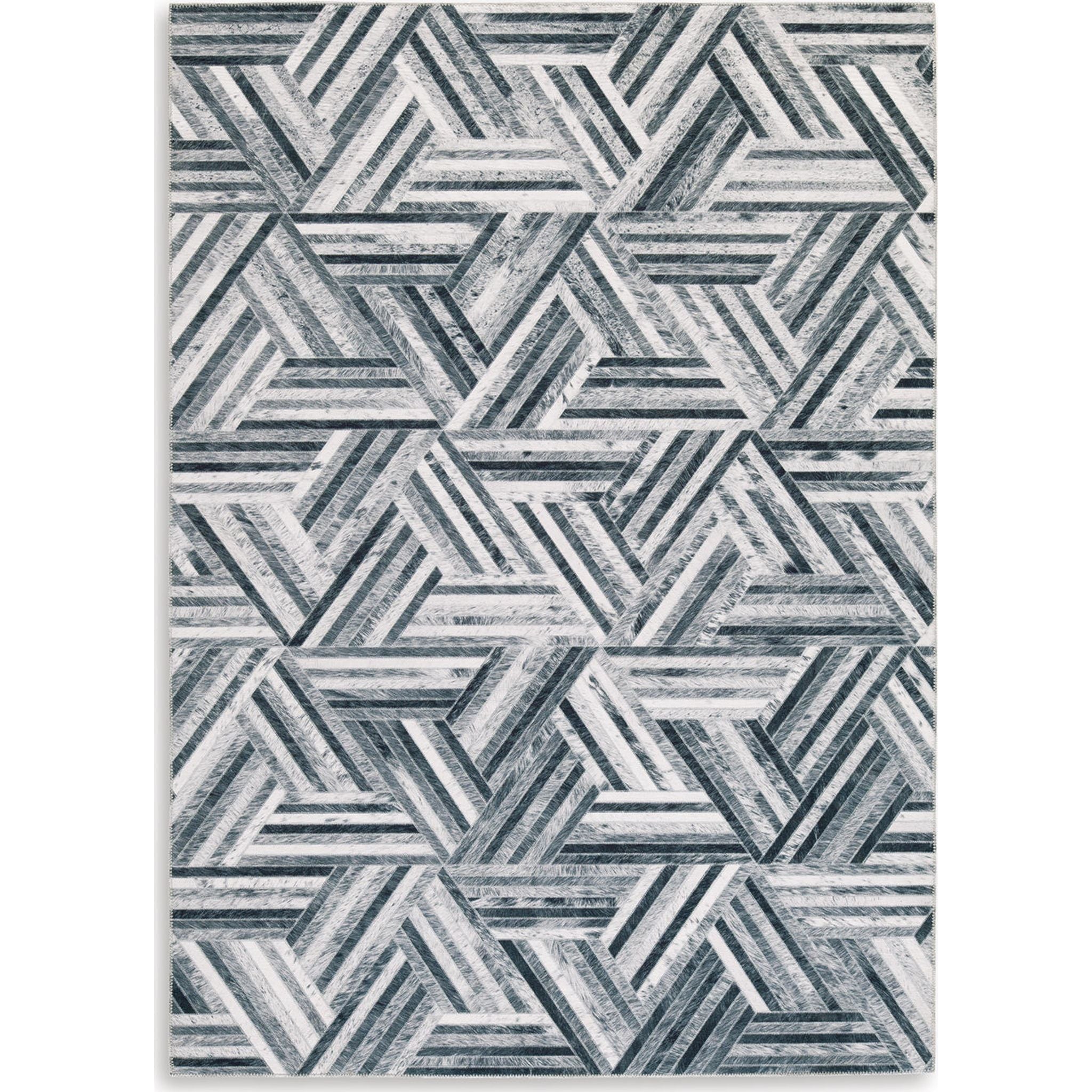 Adalock 5'x7' Area Rug - Soft Non-Slip Living Room Rug for Home Decor, Bedroom, Office - Easy to Clean Modern Floor Carpet