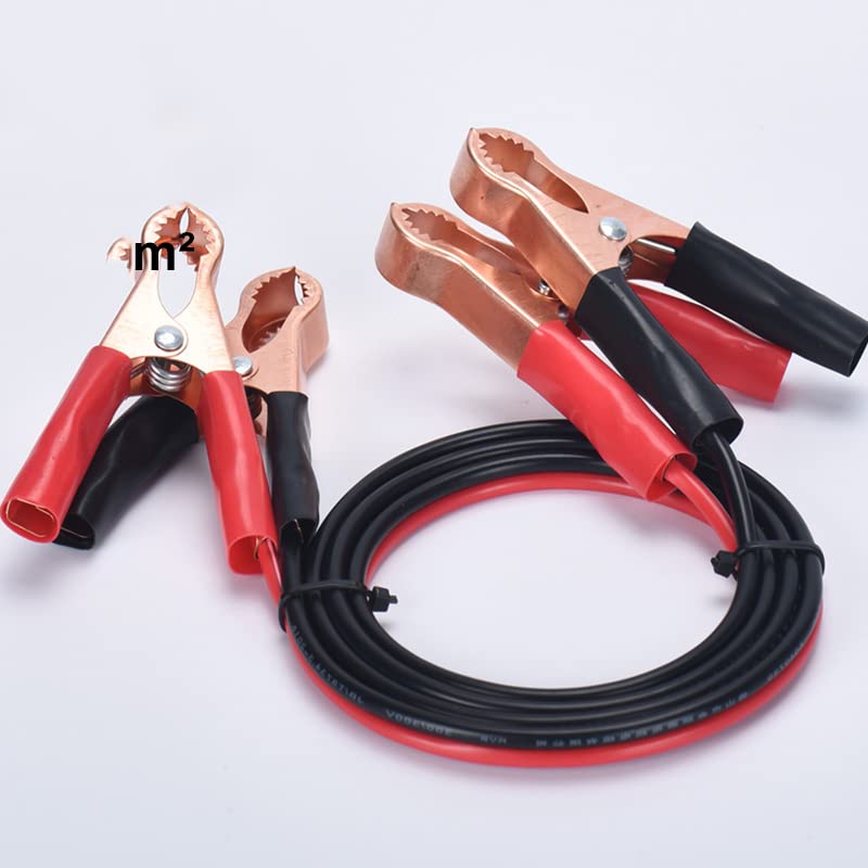 2.5mm² Solar PV Extension Cable with M8 Ring Terminal & Crocodile Clips - 30A 600V Power Battery Wire (3M) - Ideal for Solar Panel Connections, RV Batteries, and Off-Grid Power Systems