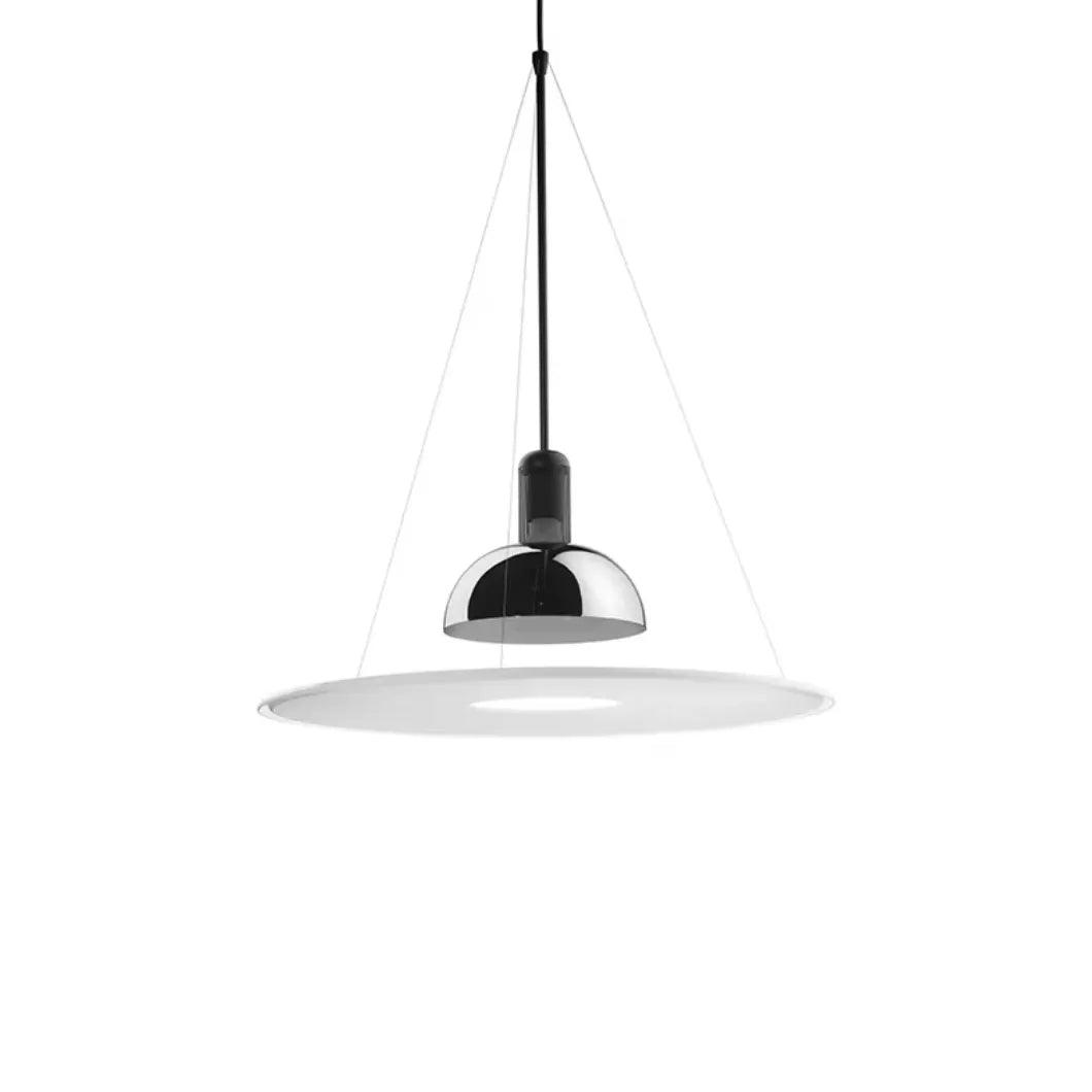 Modern Two-Tone Disc Pendant Light - Minimalist Ceiling Lighting for Dining Room, Kitchen, or Bedroom Decor