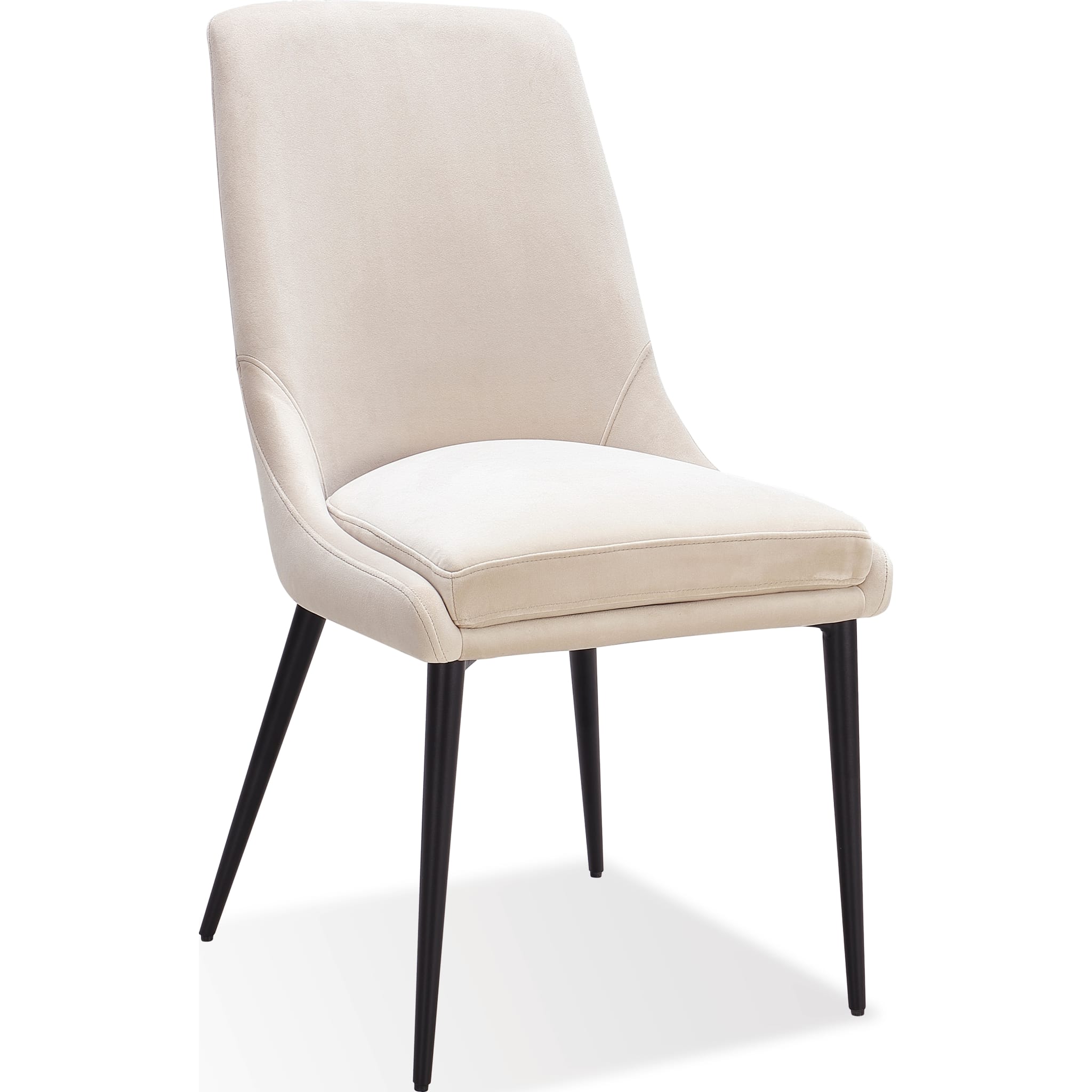 Winston Cream & Black Upholstered Dining Chair with Metal Legs - Perfect for Modern Kitchens, Dining Rooms & Home Offices
