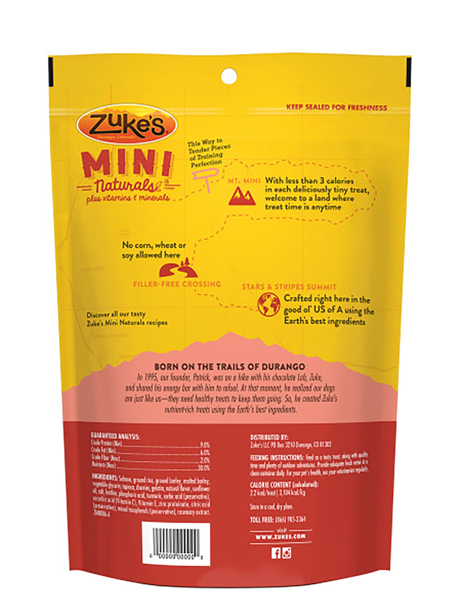 Zuke's Mini Naturals Salmon Recipe Dog Training Treats - Soft & Nutritious with Vitamins & Minerals for All Breed Sizes (16oz Pack of 2) - Perfect for Obedience Training, Reward Treats & Positive Reinforcement