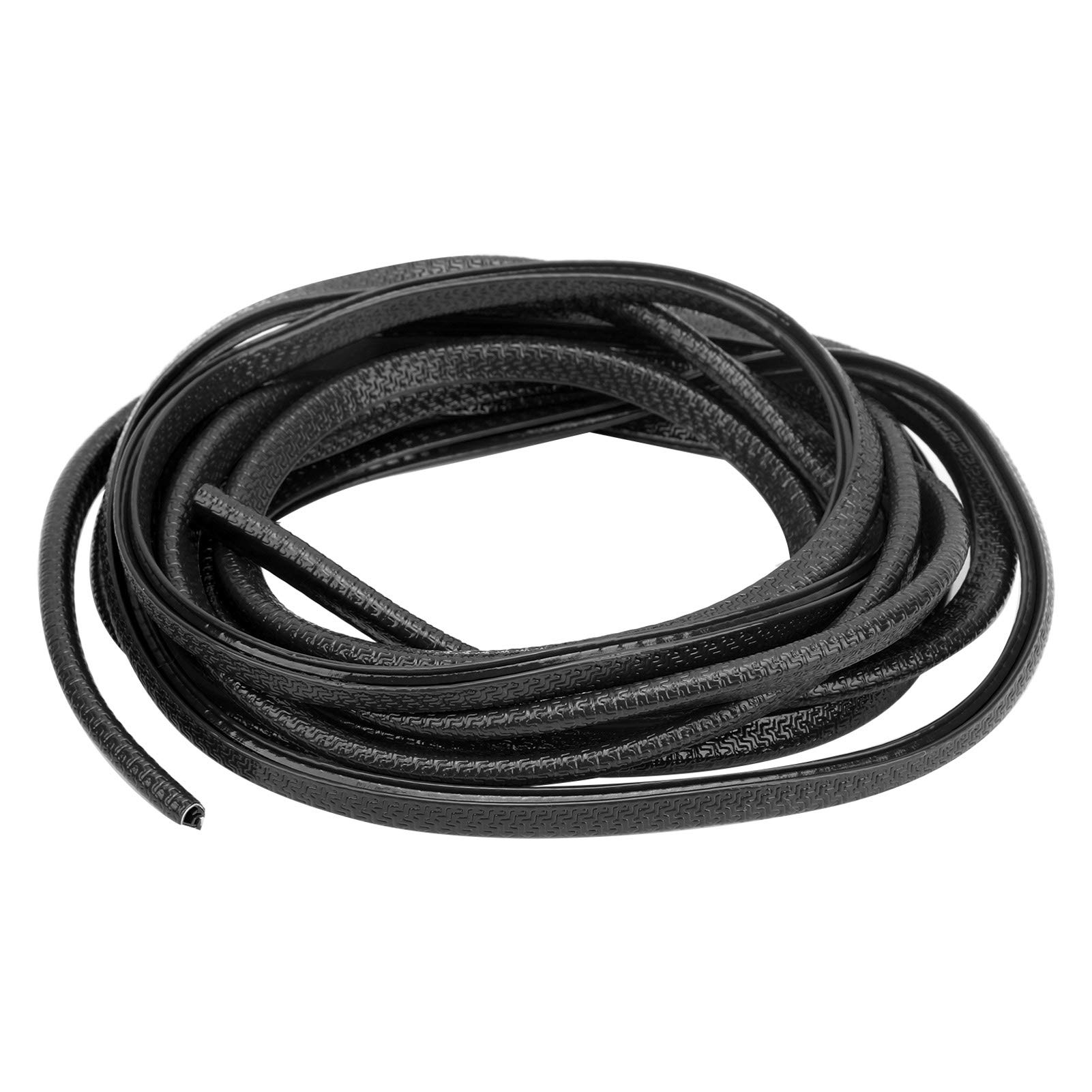 01 Car Door Edge Protector - 5m/16.4ft Scratch Resistant Trim for Vehicle Door Protection & Decoration (Black) | Perfect for Parking Lot Safety & Car Aesthetics