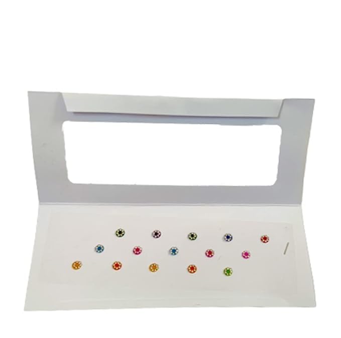 Dark Red Round Velvet Bindi Stickers - Kumkum Forehead Bindis for Women & Girls (15 Cards/Flips) - Perfect for Festivals, Weddings & Traditional Indian Makeup Looks